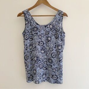 Henri Bendel Floral Silk Tank Top